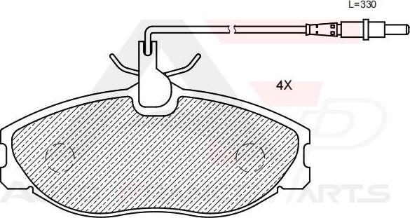 AUTO FRANCE PARTS 21-0008C - Kit de plaquettes de frein, frein à disque cwaw.fr