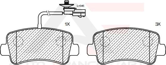 AUTO FRANCE PARTS 21-0003C - Kit de plaquettes de frein, frein à disque cwaw.fr