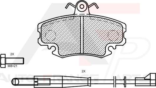 AUTO FRANCE PARTS 21-0007C - Kit de plaquettes de frein, frein à disque cwaw.fr