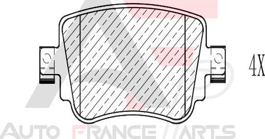 AUTO FRANCE PARTS 21-0014C - Kit de plaquettes de frein, frein à disque cwaw.fr