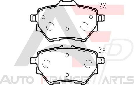 AUTO FRANCE PARTS 21-0015C - Kit de plaquettes de frein, frein à disque cwaw.fr