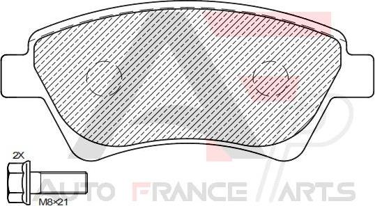 AUTO FRANCE PARTS 21-0016C - Kit de plaquettes de frein, frein à disque cwaw.fr