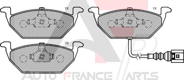 AUTO FRANCE PARTS 21-0010C - Kit de plaquettes de frein, frein à disque cwaw.fr