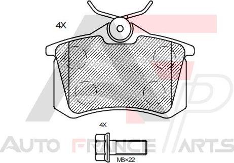 AUTO FRANCE PARTS 21-0011C - Kit de plaquettes de frein, frein à disque cwaw.fr