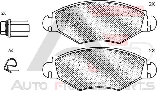 AUTO FRANCE PARTS 21-0018C - Kit de plaquettes de frein, frein à disque cwaw.fr