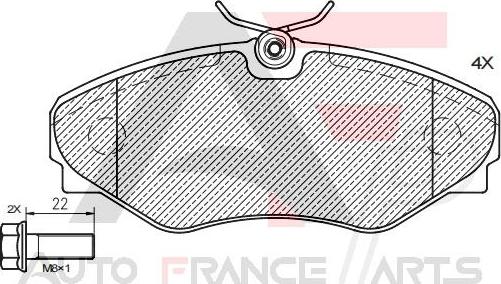 AUTO FRANCE PARTS 21-0013C - Kit de plaquettes de frein, frein à disque cwaw.fr