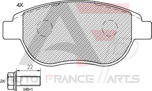 AUTO FRANCE PARTS 21-0017C - Kit de plaquettes de frein, frein à disque cwaw.fr