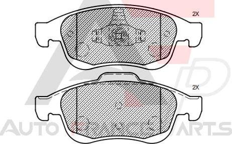 AUTO FRANCE PARTS 21-0039C - Kit de plaquettes de frein, frein à disque cwaw.fr