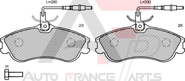 AUTO FRANCE PARTS 21-0036C - Kit de plaquettes de frein, frein à disque cwaw.fr