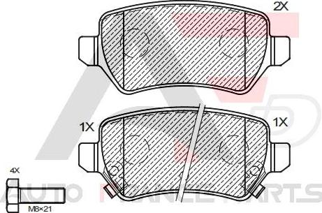 AUTO FRANCE PARTS 21-0030C - Kit de plaquettes de frein, frein à disque cwaw.fr