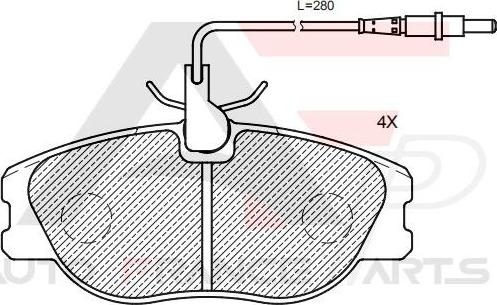 AUTO FRANCE PARTS 21-0037C - Kit de plaquettes de frein, frein à disque cwaw.fr