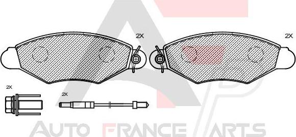 AUTO FRANCE PARTS 21-0020C - Kit de plaquettes de frein, frein à disque cwaw.fr