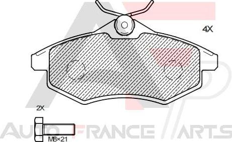 AUTO FRANCE PARTS 21-0023C - Kit de plaquettes de frein, frein à disque cwaw.fr