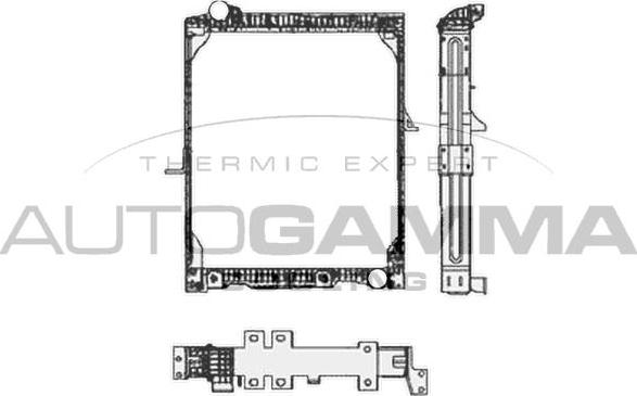 Autogamma 404350 - Radiateur, refroidissement du moteur cwaw.fr