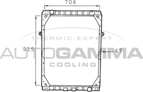 Autogamma 400634 - Radiateur, refroidissement du moteur cwaw.fr