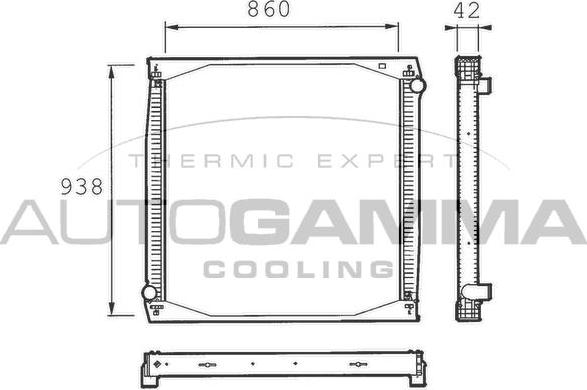 Autogamma 400092 - Radiateur, refroidissement du moteur cwaw.fr