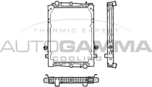 Autogamma 400074 - Radiateur, refroidissement du moteur cwaw.fr