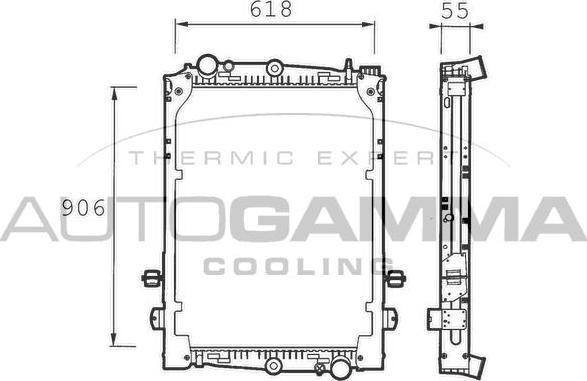 Autogamma 400072 - Radiateur, refroidissement du moteur cwaw.fr