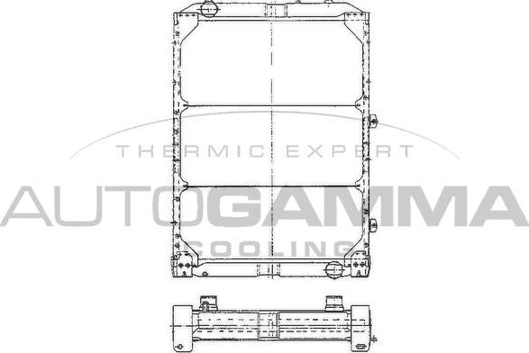 Autogamma 400810 - Radiateur, refroidissement du moteur cwaw.fr