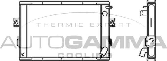 Autogamma 400764 - Radiateur, refroidissement du moteur cwaw.fr