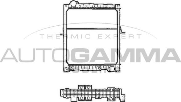 Autogamma 401470 - Radiateur, refroidissement du moteur cwaw.fr