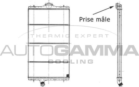 Autogamma 403618 - Radiateur, refroidissement du moteur cwaw.fr