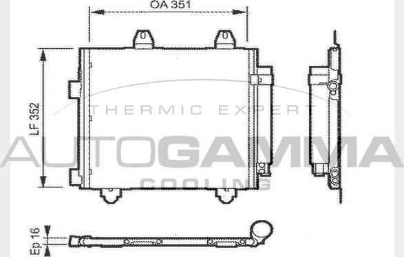 Autogamma 104452 - Condensateur, climatisation cwaw.fr