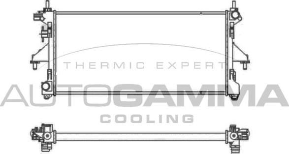 Autogamma 104592 - Radiateur, refroidissement du moteur cwaw.fr