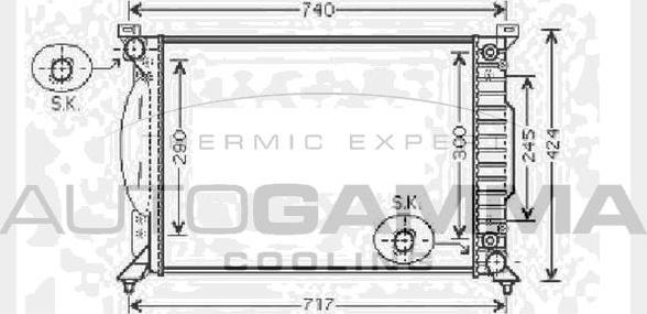 Autogamma 104500 - Radiateur, refroidissement du moteur cwaw.fr