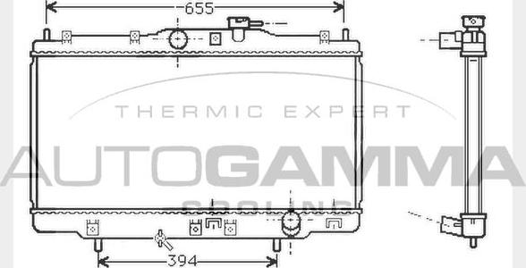 Autogamma 104514 - Radiateur, refroidissement du moteur cwaw.fr