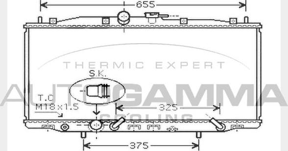 Autogamma 104517 - Radiateur, refroidissement du moteur cwaw.fr