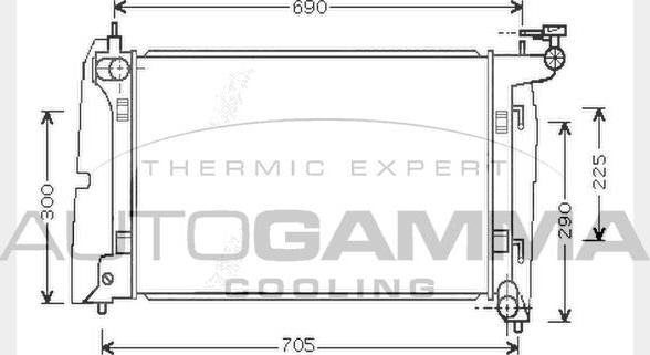 Autogamma 104570 - Radiateur, refroidissement du moteur cwaw.fr