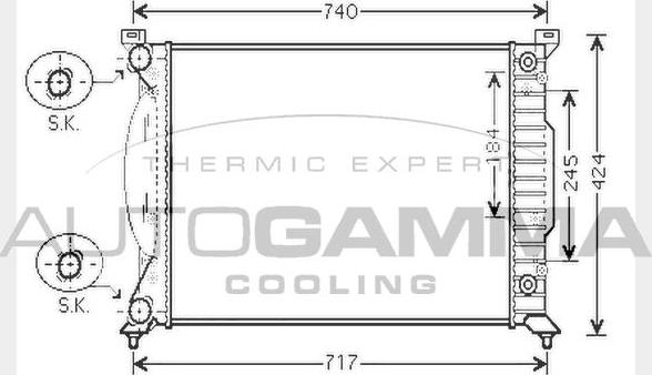 Autogamma 104601 - Radiateur, refroidissement du moteur cwaw.fr