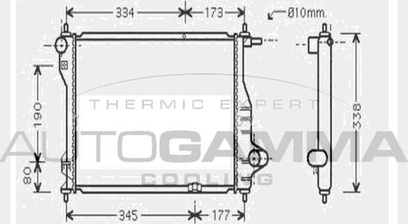 Autogamma 104630 - Radiateur, refroidissement du moteur cwaw.fr