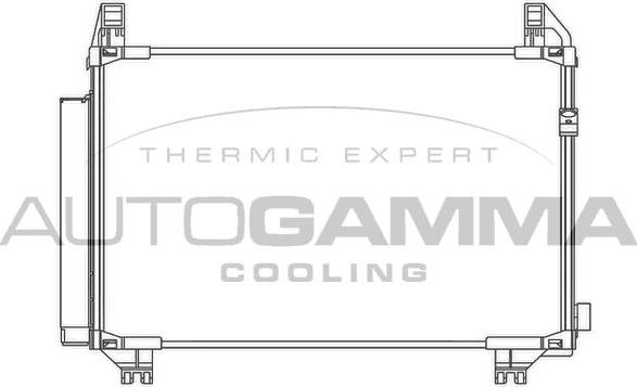 Autogamma 104828 - Condensateur, climatisation cwaw.fr