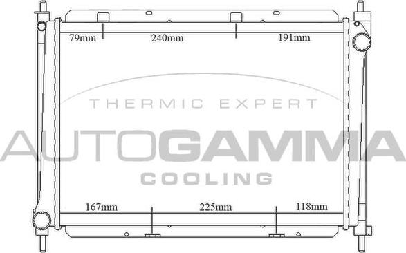 Autogamma 104297 - Radiateur, refroidissement du moteur cwaw.fr