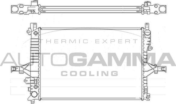 Autogamma 104208 - Radiateur, refroidissement du moteur cwaw.fr