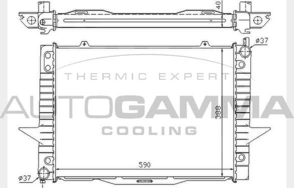 Autogamma 104753 - Radiateur, refroidissement du moteur cwaw.fr