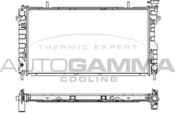 Autogamma 105832 - Radiateur, refroidissement du moteur cwaw.fr