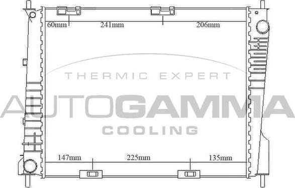 Autogamma 105264 - Radiateur, refroidissement du moteur cwaw.fr