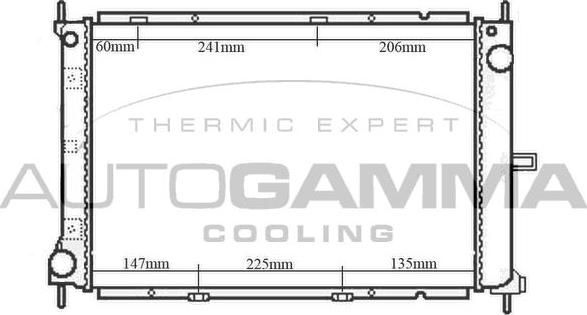 Autogamma 105263 - Radiateur, refroidissement du moteur cwaw.fr