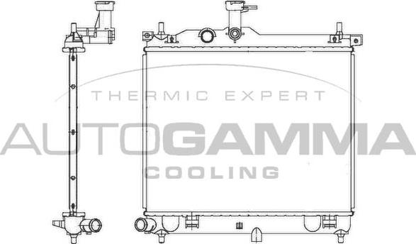 Autogamma 105750 - Radiateur, refroidissement du moteur cwaw.fr