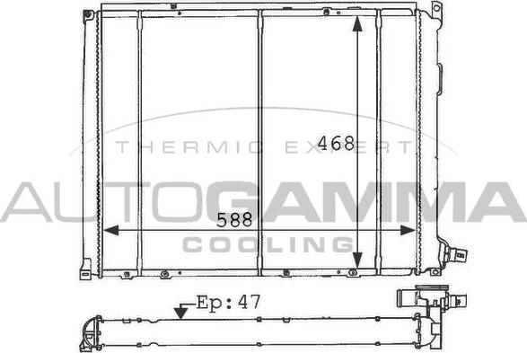 Autogamma 100912 - Radiateur, refroidissement du moteur cwaw.fr