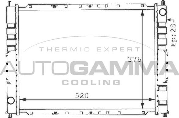 Autogamma 100925 - Radiateur, refroidissement du moteur cwaw.fr