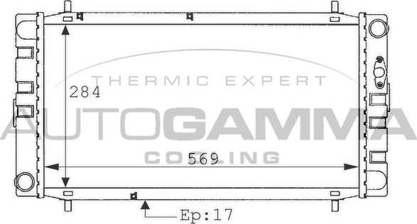 Autogamma 100923 - Radiateur, refroidissement du moteur cwaw.fr