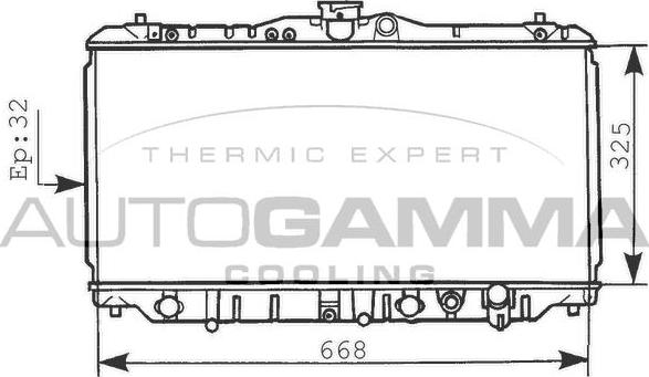 Autogamma 100434 - Radiateur, refroidissement du moteur cwaw.fr