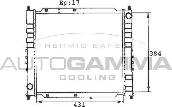 Autogamma 100421 - Radiateur, refroidissement du moteur cwaw.fr