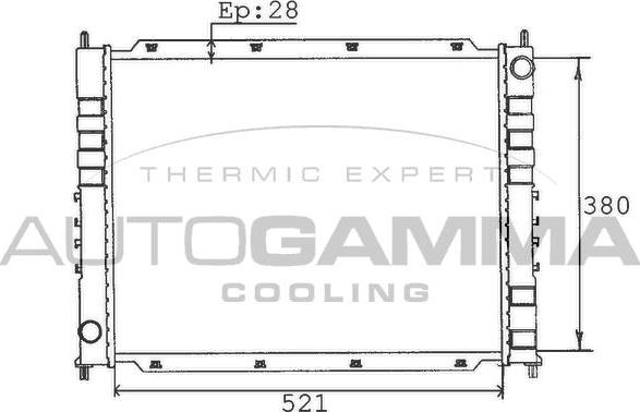 Autogamma 100422 - Radiateur, refroidissement du moteur cwaw.fr