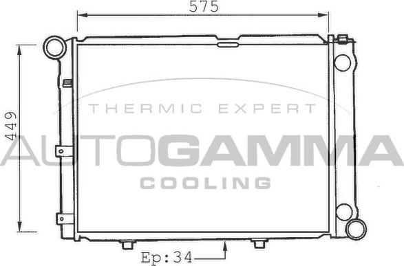 Autogamma 100515 - Radiateur, refroidissement du moteur cwaw.fr