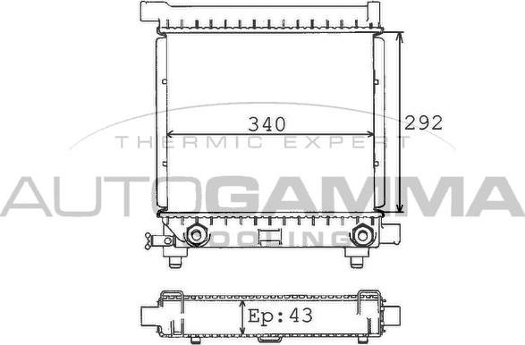 Autogamma 100513 - Radiateur, refroidissement du moteur cwaw.fr